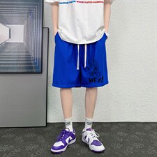 HD74179-P22华夫格短裤男大码宽松五分裤男直筒中裤，男装休闲裤，电商A040