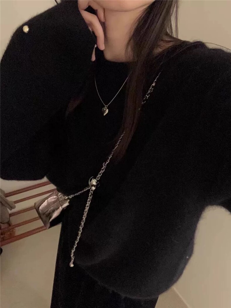 新款女装百搭宽松羊毛羊毛衫时尚保暖上衣,女装羊毛衫,恩泰羊绒