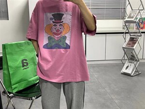 春季新款图案大版休闲T图片