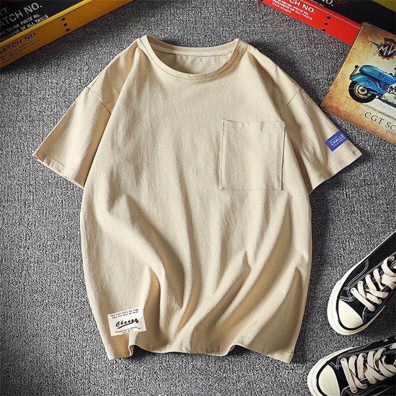 DX24062-P25大口袋百搭短袖t恤男大码半袖体恤上衣服,男装T恤,电商A040A