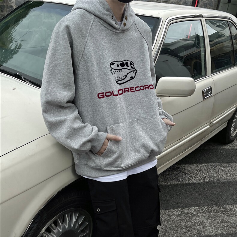美式440克华棉纽扣印花连帽卫衣秋冬直播潮男棉套头外套GW01A-P65,女装短外套,星座216(原A116)