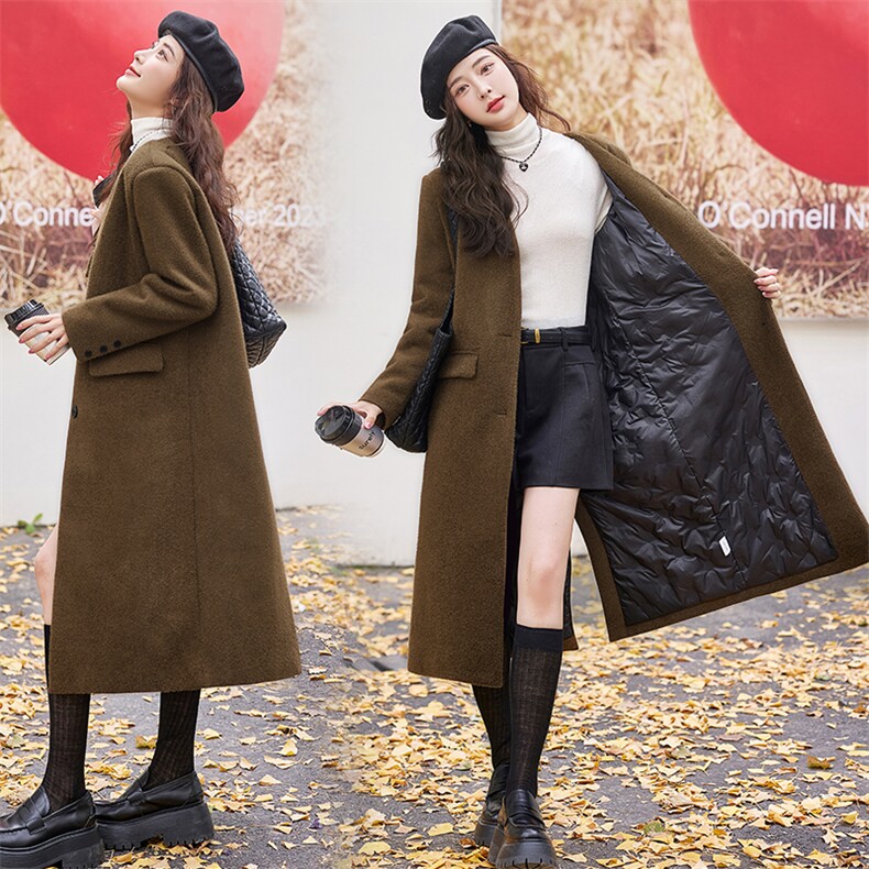 长款过膝羽绒服女2023年冬季新款女装时尚高端90白鸭绒保暖外套,女装羽绒服,众宇琦