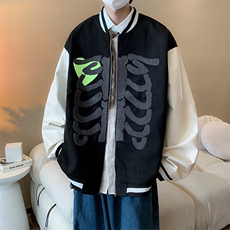 美式复古街头棒球服女秋新款高街设计感bf慵懒夹克外套JK030-P70，男装夹克，星座308B-1