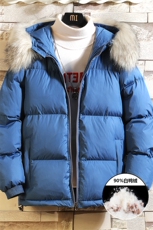 YR50099-P255大毛领羽绒服男大码彩色连帽羽绒衣男外套，男装羽绒服，电商A040A