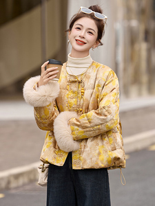 现货、现货、2025年冬季羽绒新中式短款羽绒服图片