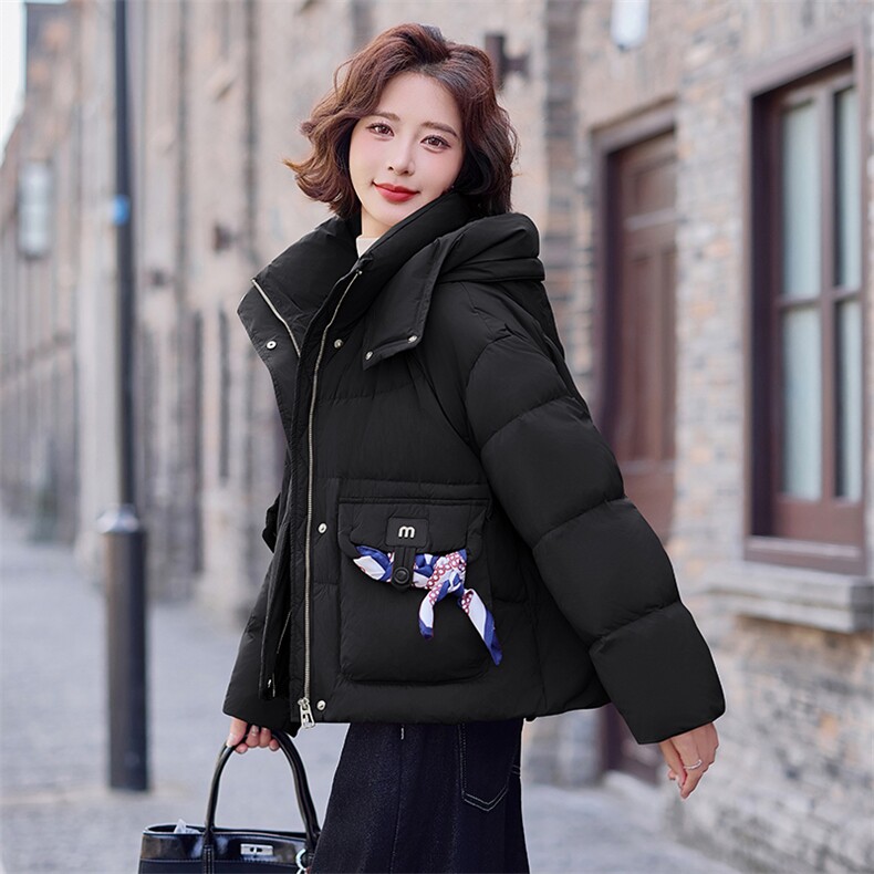 连帽羽绒服女短款2024冬季新款女装白鸭绒气质休闲保暖外套！现货,女装羽绒服,慧尚依恋