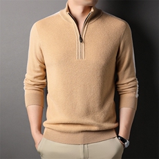 ATWP3581钱塘2020-3中年男士冬季简约保暖纯羊毛打底衫P180，男装针织衫/毛衣，钱塘207-3