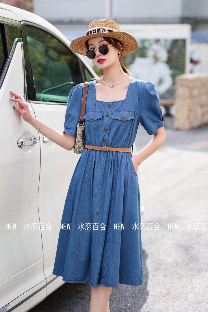 连衣裙，女装连衣裙，水恋百合