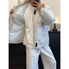 现货美式高街休闲夹克冬季立领纯色三防户外工装加厚棉服外套，男装夹克，电商A486