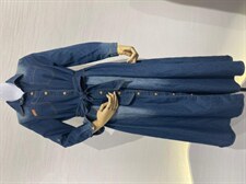 春装新款牛仔风衣连衣裙，女装风衣，哥卓