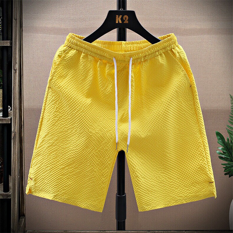 2025夏季新款泡泡格跑量短裤休闲五分裤男青年短裤，男装牛仔裤，星座1206（原A206）