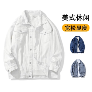 季牛仔夹克男日系复古工装水洗外套牛仔衣217-2-JK23153-P65图片