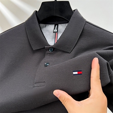 丝光纯棉短袖Polo衫男薄款T恤2024夏季翻领刺绣珠地透气休闲半袖，男装Polo衫，电商B212（原钱塘6029）