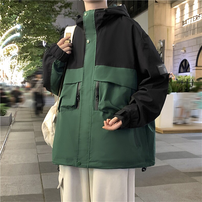 外套男潮牌休闲连帽夹克2026新款秋季帅气冲锋衣A436-W101-P68,男装夹克,电商A436