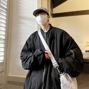 飞行员夹克男解构设计棒球领短外套男XH24-P70图片