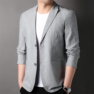 F7303钱塘2020-1春季新款男士亚西服薄款休闲百搭外套货稳P174图片