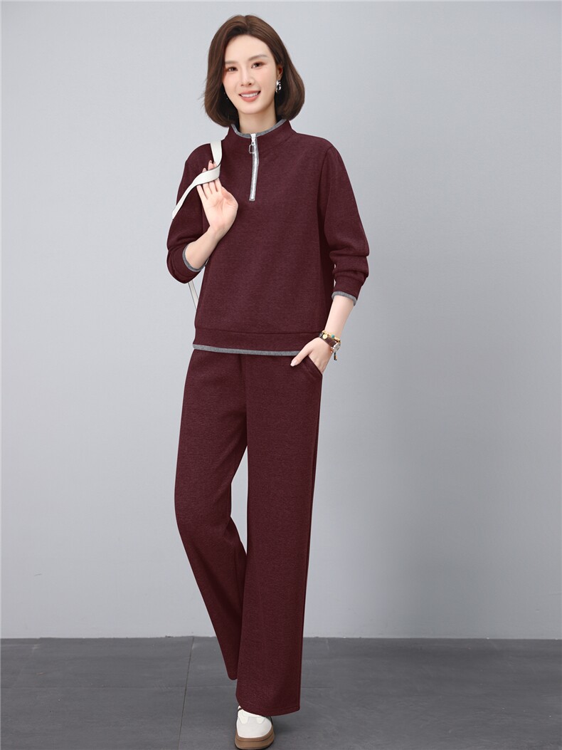 妈妈秋装休闲卫衣两件套新款洋气时尚中老年运动服套装女春秋宽松,女装套装/套裙,涵誉
