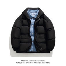 现货2W抖音直播牛仔假两件棉衣棉服白底8218P118严控-158，男装棉衣，电商A030-1