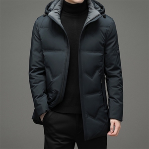 2023冬新款羽绒服男中长款可拆卸帽中年男士休闲外套HB21-01-P330图片