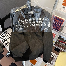 棒球服外套男2026秋季新款美式高街字母皮衣痞帅夹克W679-P75，男装夹克，星座1001-1