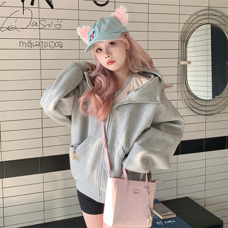 抖音得物高品质25秋冬美式高街宽松结构防风高领连帽卫衣外套W60，男装卫衣，电商A486