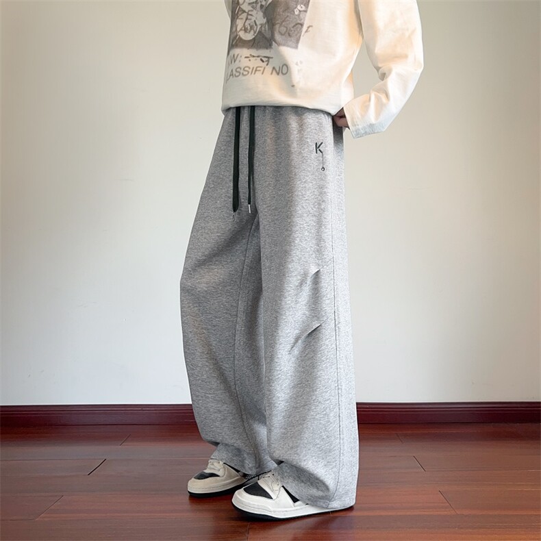 重磅华棉刺绣裤子宽松阔腿休闲裤*CK2583*P38控78,男装休闲裤,星座511-1