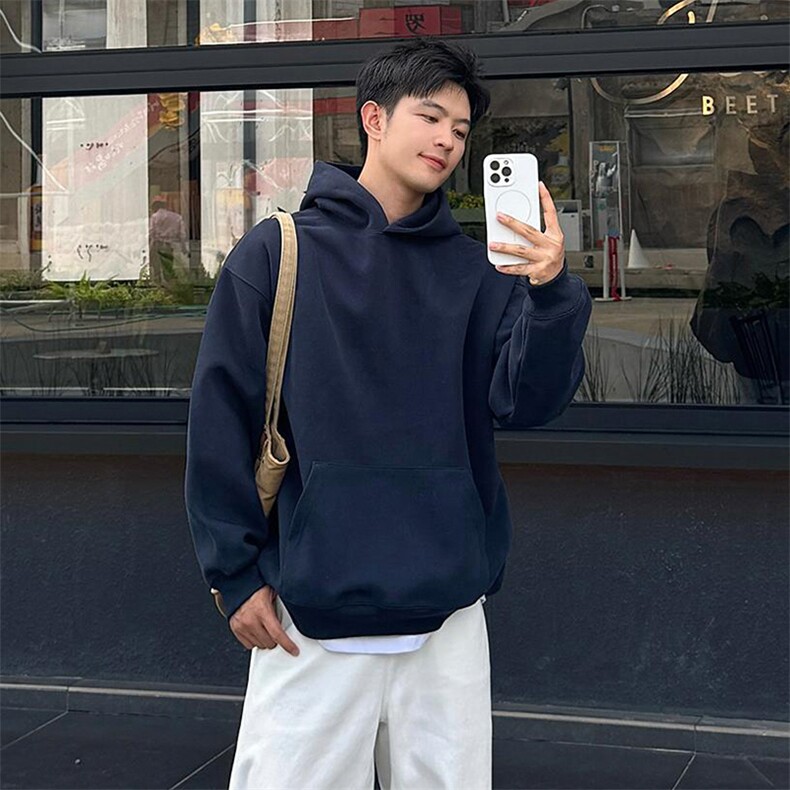 抖音得物二开26春装美式高街短款廓形连帽卫衣男女外套LM01,女装短外套,电商A486
