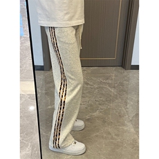 【有货】JRK83LL-特P45加绒豹纹三条杠裤子男加厚条纹卫裤，男装休闲裤，星座1007（原301D）
