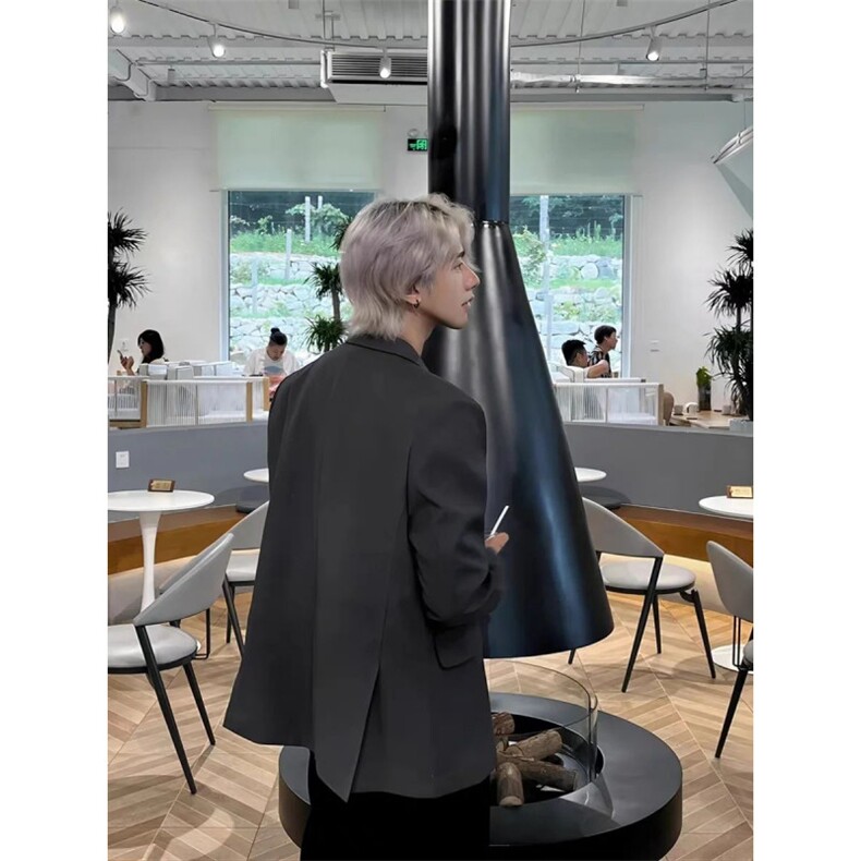 网络图现货！平驳领韩版西服外套高级设计感小众痞帅西装RY70-P75,男装西服,星座1005-6