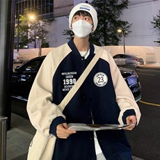 港风夜景时尚拼接撞色立领棒球服夹克A247-G6820P85控138，男装夹克，电商A247