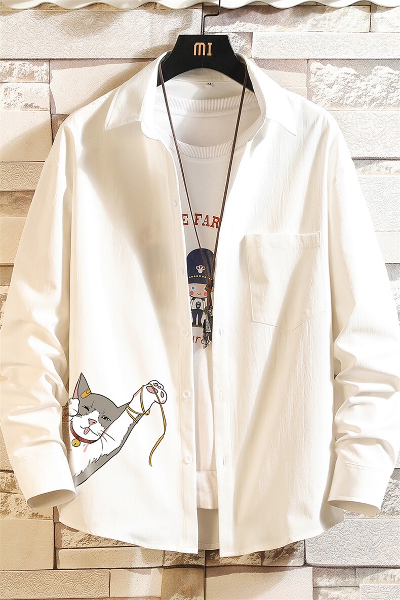 CS15013-P38长袖衬衫男士大码宽松衬衣男寸衫男寸衣,男装衬衫,电商A040A