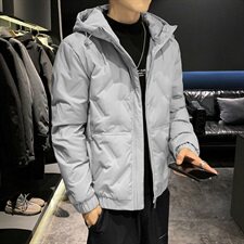 短款羽绒服2019新品冬季潮流连帽男青年外套DS575T，男装羽绒服，电商A102