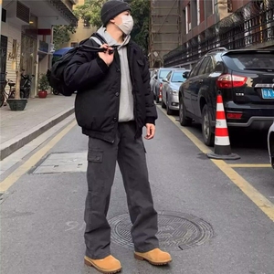 美式vibe风复古水洗做旧工装牛仔裤男女ins潮牌长裤WL83000-P55图片