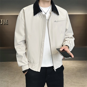 店主风 2025秋季新款假两件时尚 宽松夹克外套男JK181-P120控160图片