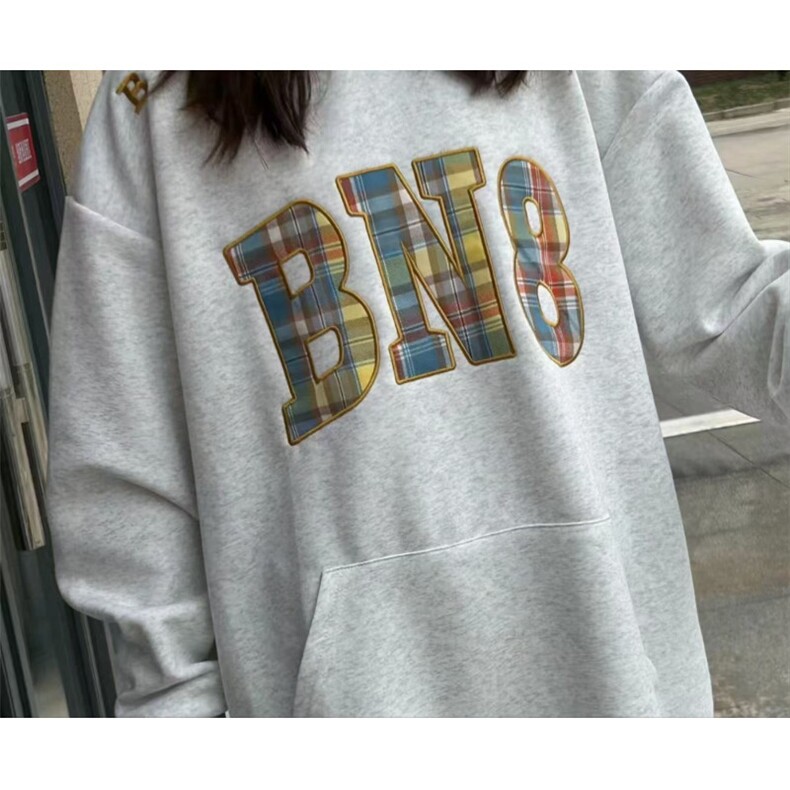 5240-P50原版贴布刺绣休闲连帽卫衣薄款/加绒,女装卫衣/绒衫,星座617A-2