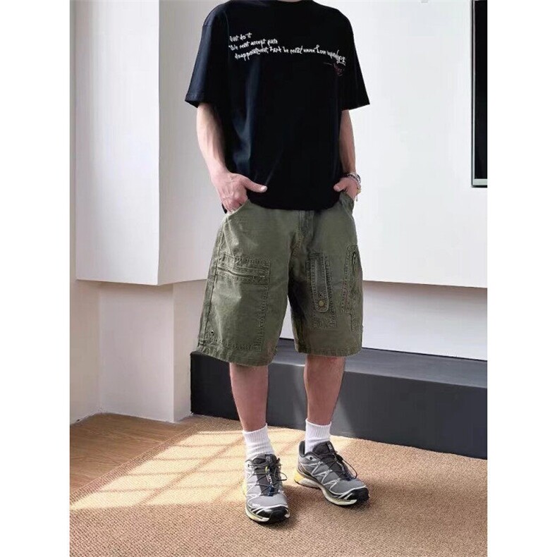 水洗复古做旧工装夏季新品拉链口袋休闲五分裤-dk636-网络图,男装牛仔裤,星座1002-2