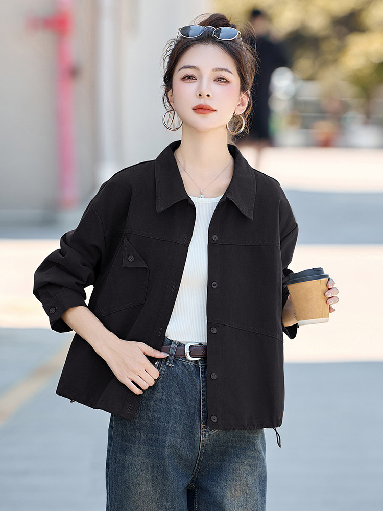 现货！小个子短外套女2025年秋季韩版宽松时尚高品质短款风衣,女装风衣,琦鑫阁（原依鑫阁）