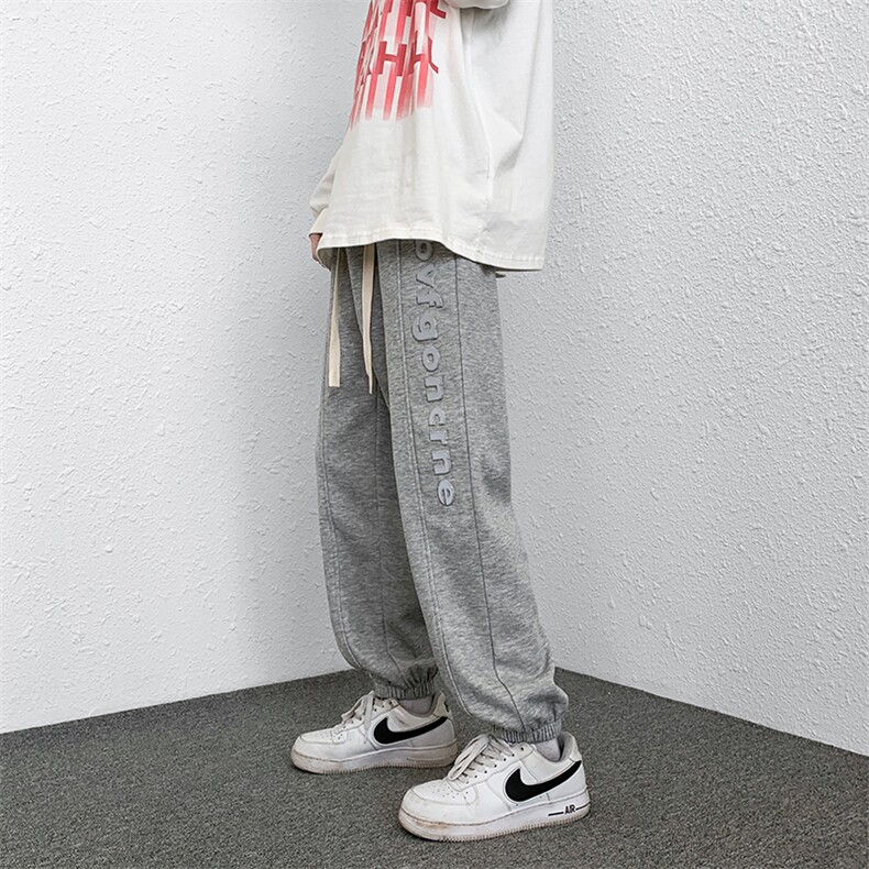 港风抖音大码休闲裤卫裤钢印束脚裤长裤A014-DY2126-P60,男装休闲裤,电商A014