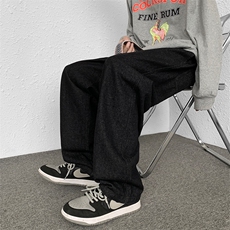 抖音品质编织绳牛仔裤拖地裤长裤休闲裤A014-DY2125-P55控78，男装牛仔裤，电商A014