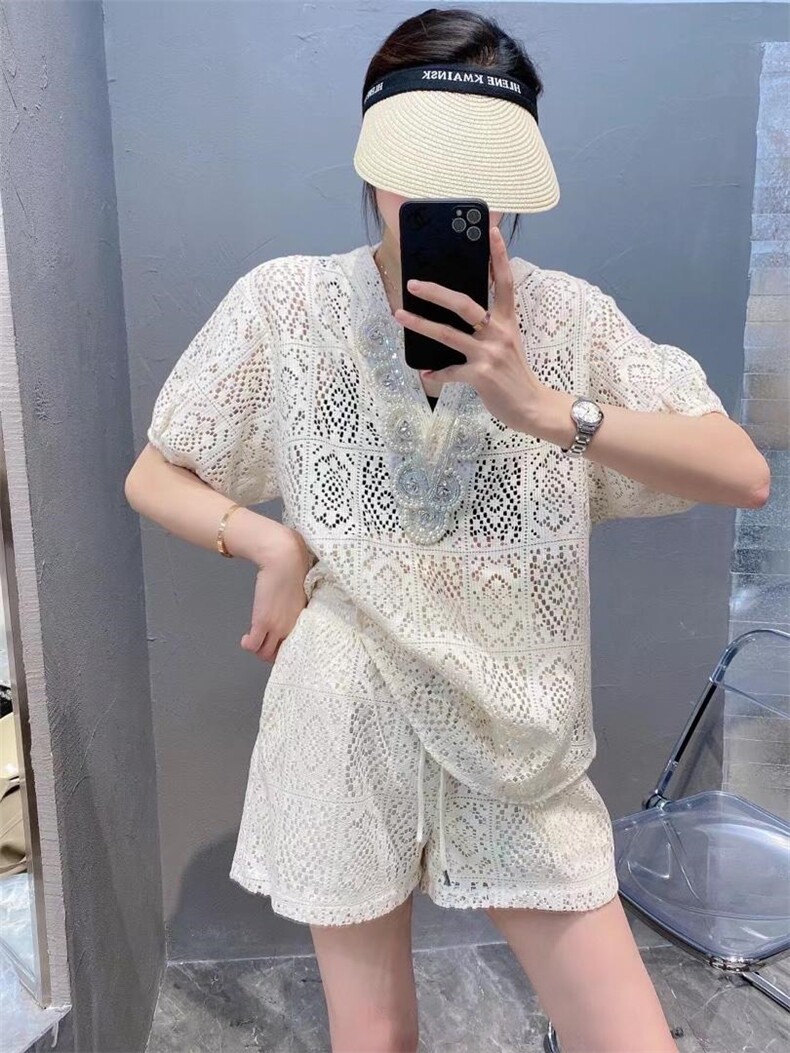 蕾丝套装，女装职业装，尚+