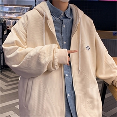 WY6113J/加绒P75连帽卫衣男宽松外套男上衣羊羔毛加厚加绒卫衣，男装卫衣，电商A141