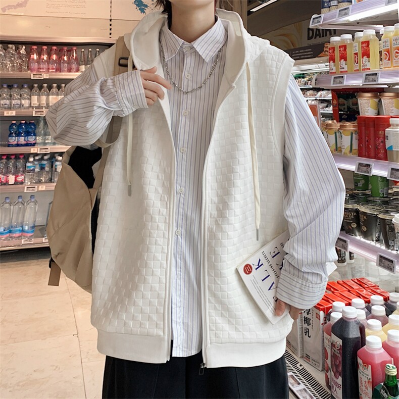 【新品】8856-P562026年春季新款开衫连帽卫衣男无袖休闲宽松,男装卫衣,星座1206-1（原A206-1）