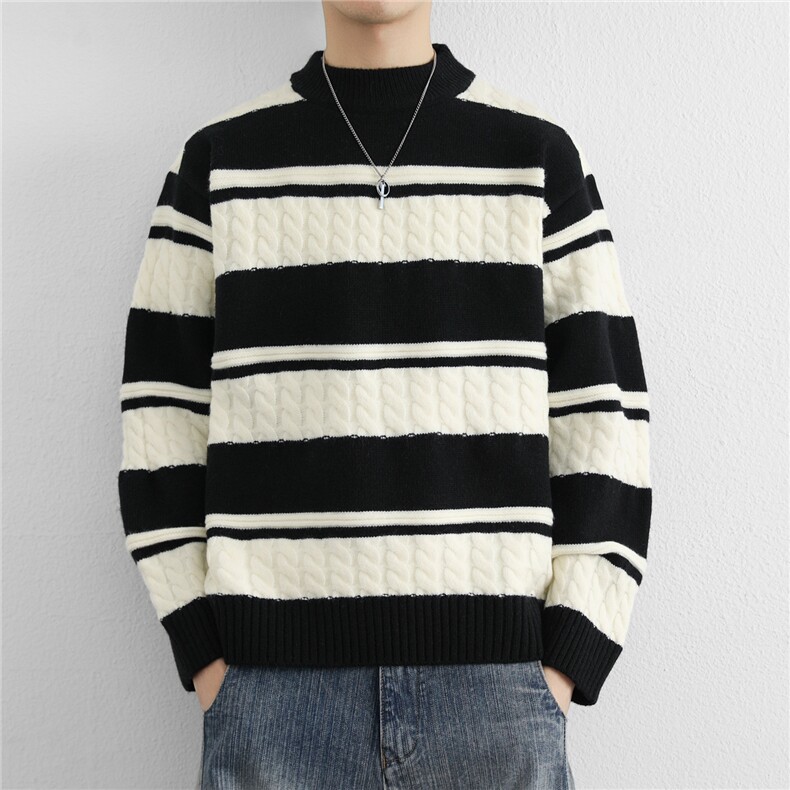 潮流秋冬宽松青年时尚针织外套复古毛衣男士TK6022-P62，男装针织衫/毛衣，星座1105-3