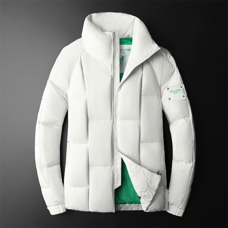 22866480重工艺立体编织格2022冬季微阔立领羽绒服，男装羽绒服，钱塘2019