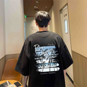 220g纯棉美式夏季短袖t恤男DT403-特批19控38