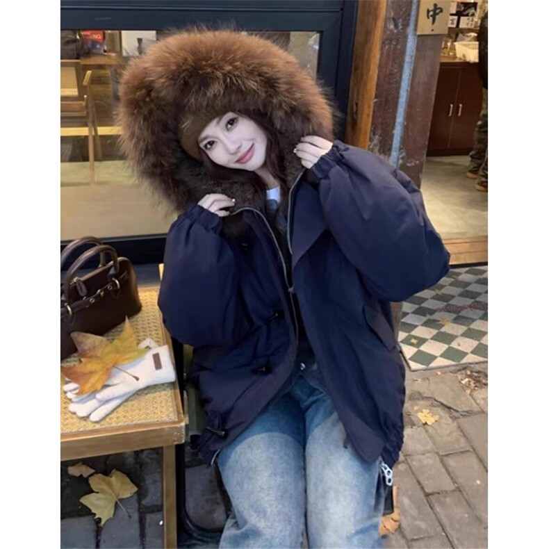 潮流文艺大毛连帽气质简约慵懒日系ins流行原宿百搭棉服M6672,男装棉衣,星座1116A（原606A-3）