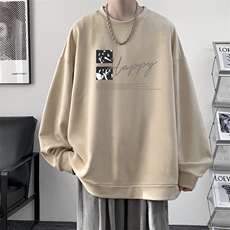 麂皮绒卫衣男大码重磅长袖t恤男JW81431-P35，男装T恤，电商A040