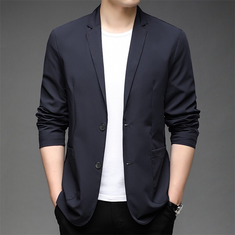 西装男士休闲两粒扣外套爸爸纯色正装单件便服上衣HPN688052-P170，男装西服，电商B212（原钱塘6029）