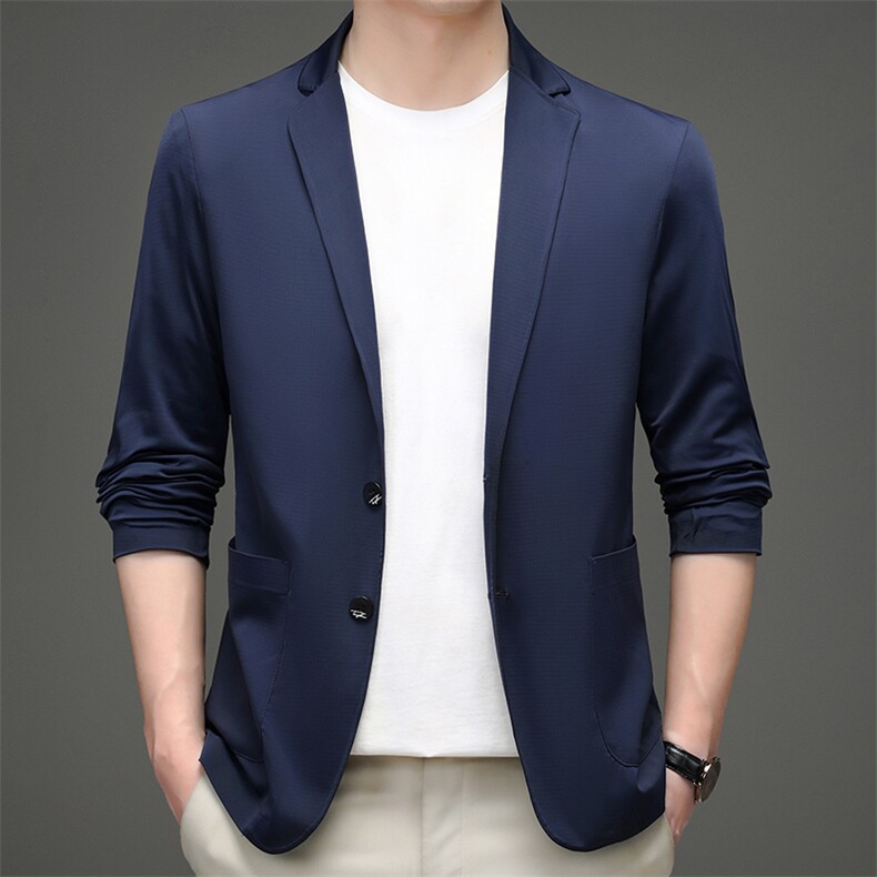 休闲西服男2023新款中年男士秋季商务便西外套爸爸春秋西装,男装西服,电商B212（原钱塘6029）