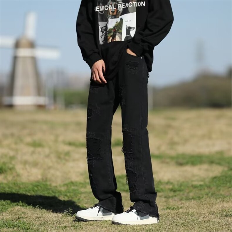 美式牛仔裤男春秋新款休闲直筒裤NK670P45,男装牛仔裤,星座1116-2